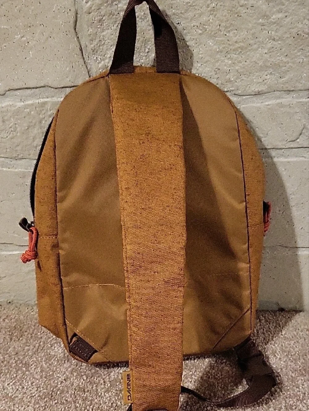 Dakine Small Womens Backpack in Rust Brown with Dark Brown Accents